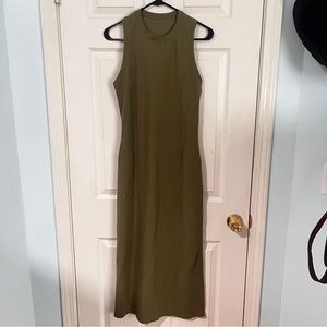 Green Lululemon all aligned Midi dress
